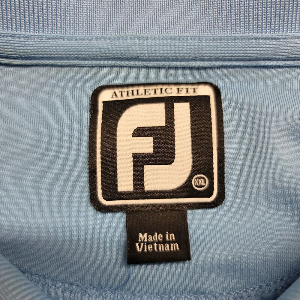 FJ FootJoy Shirt Mens XXL Blue Athletic Fit Striped Golf Outdoors Lightweight - Picture 11 of 13